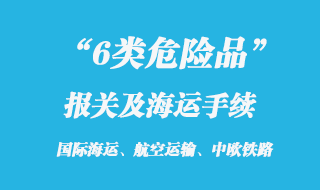 6類(lèi)危險(xiǎn)品報(bào)關(guān)及海運(yùn)代理