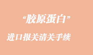 膠原蛋白進(jìn)口報關(guān)清關(guān)手續(xù)