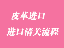 皮革進口報關(guān)清關(guān)操作流程事項