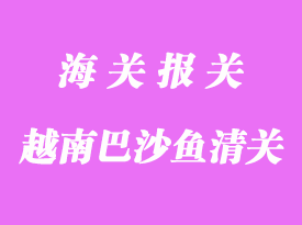 越南凍魚進口清關(guān)